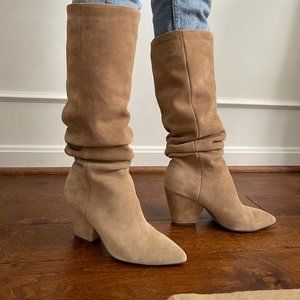 Splendid Mid- Length Tan Suede Boots 6.5